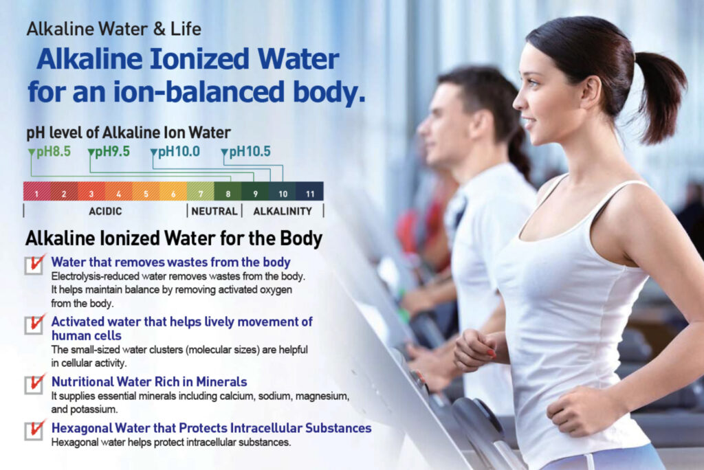 Health Benefits of drinking alkaline ionized water